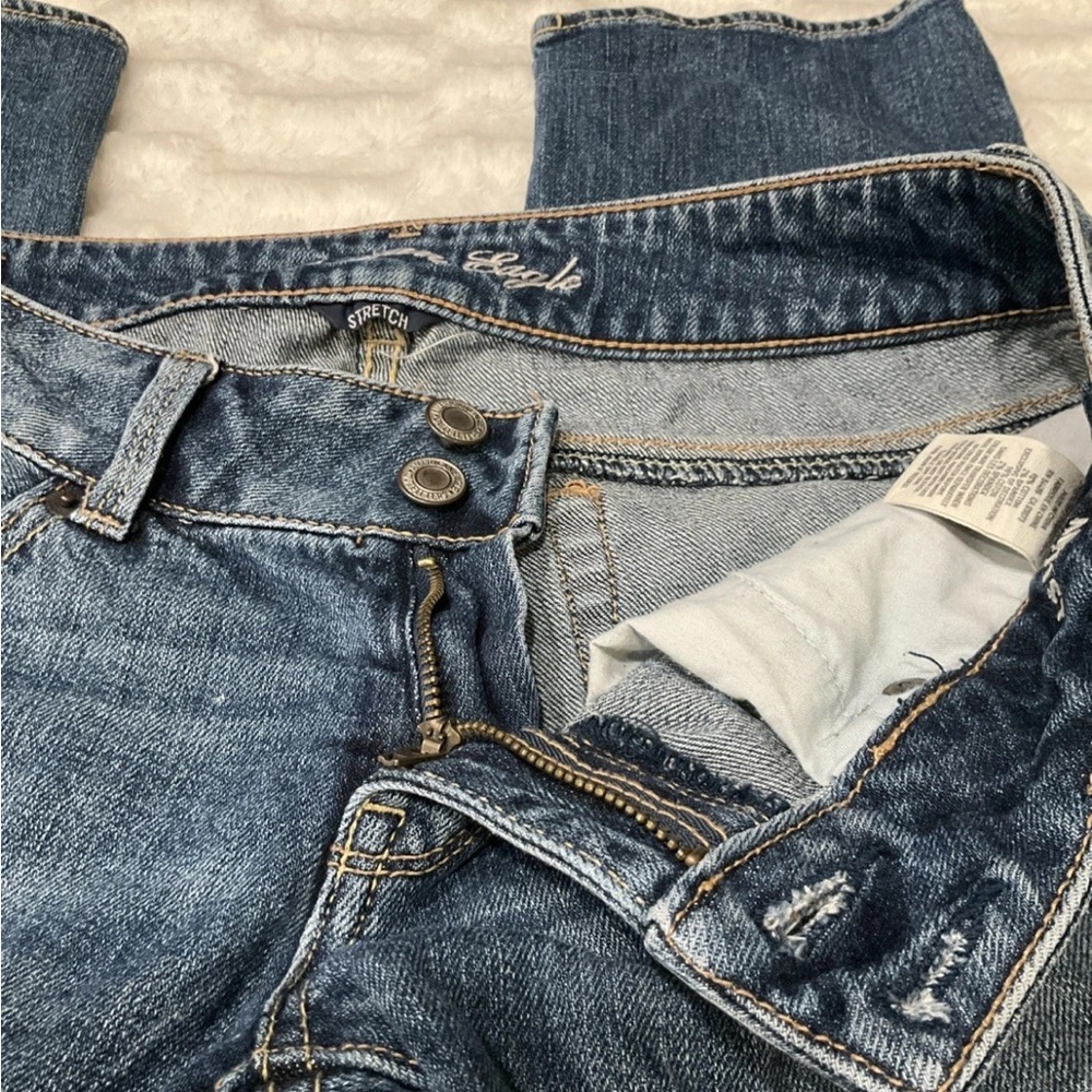 American Eagle Outfitters Women’s Artist Crop Denim Jeans Size 4 - Picture 6 of 10